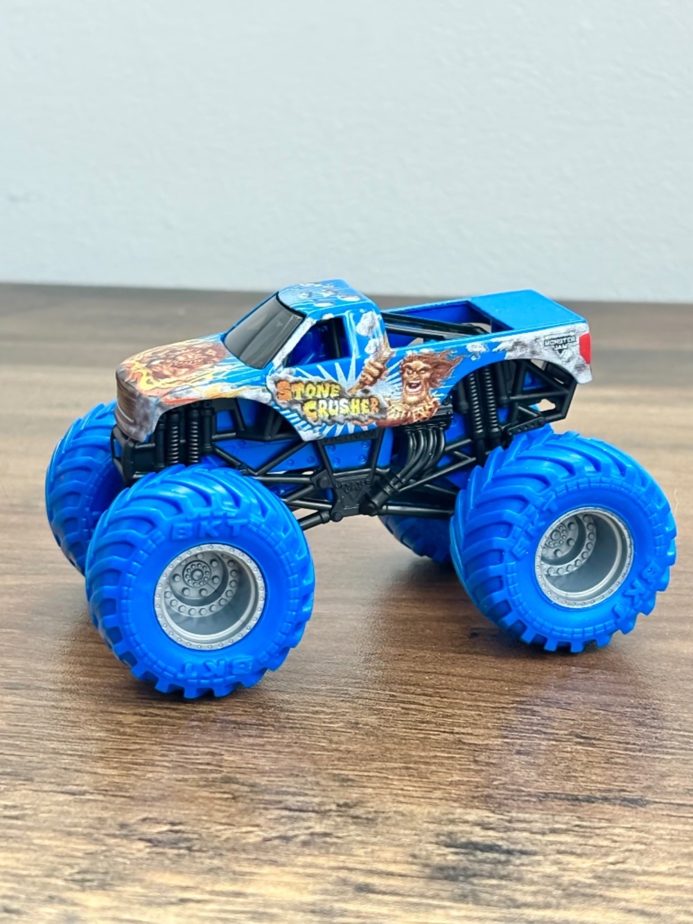 Monster Jam 1:64 Stone Crusher Gray Blue Tires 2023 Monster Truck Die Cast Metal